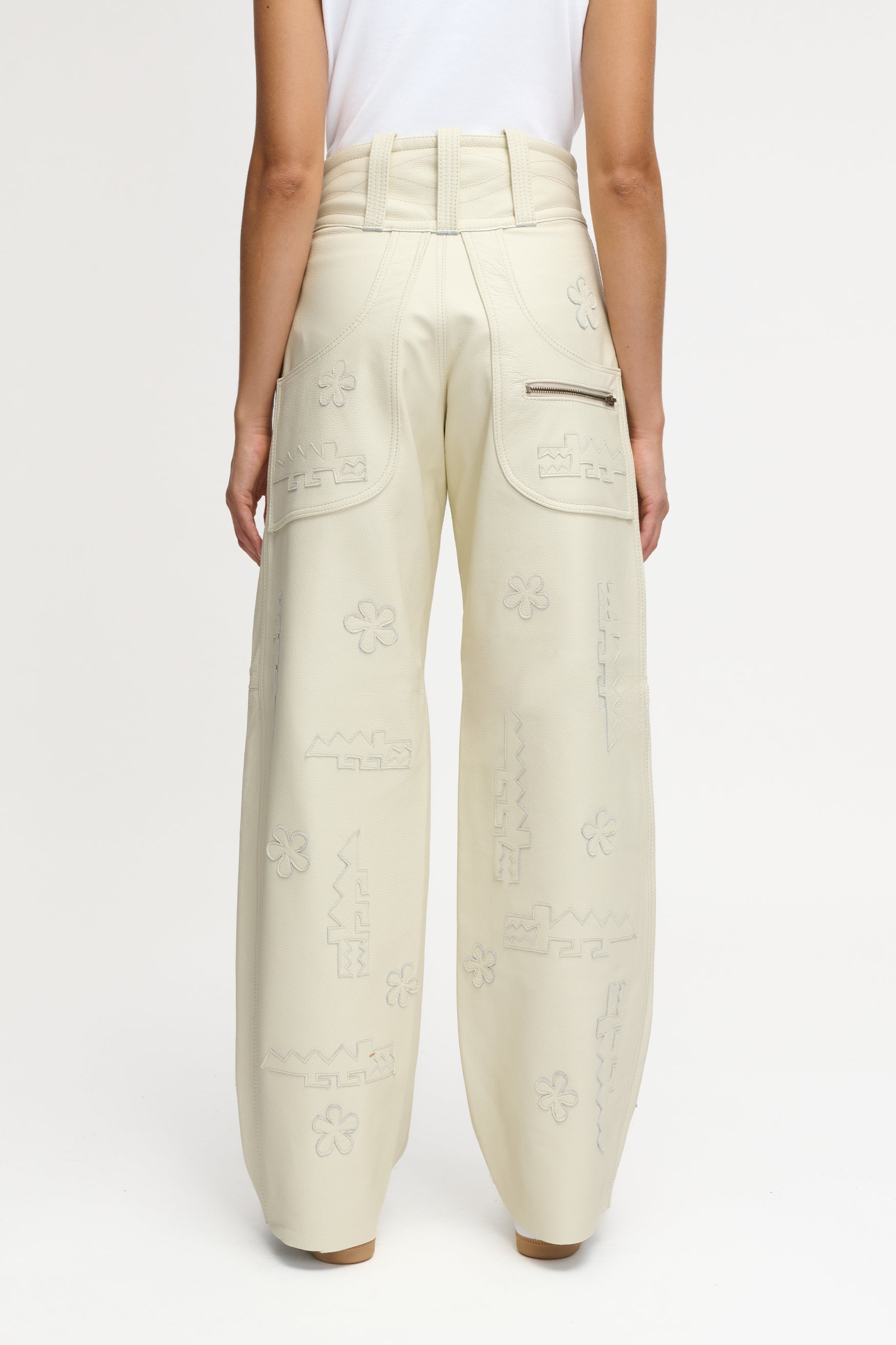 CROCODILE PANTS CREAM
