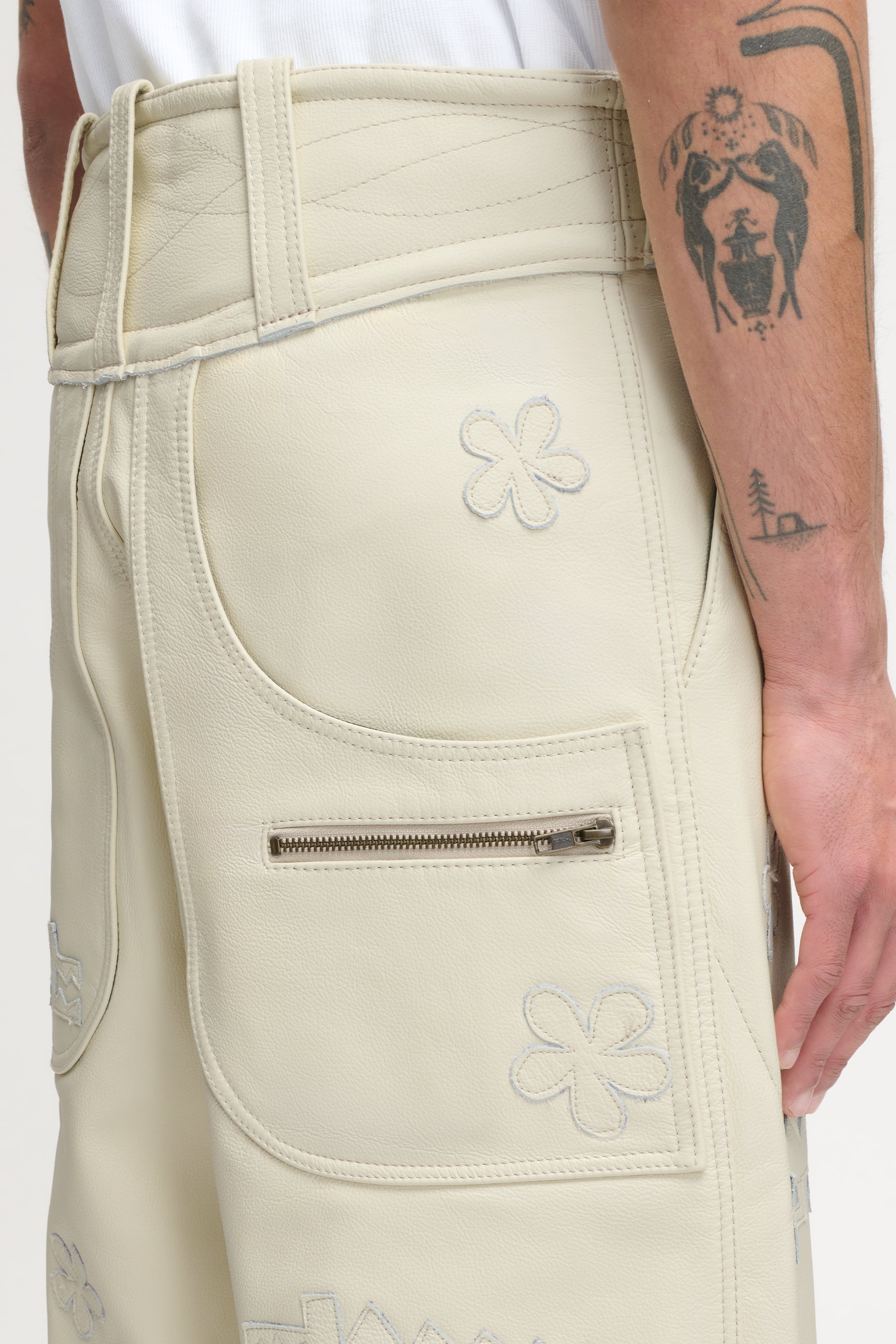 CROCODILE PANTS CREAM