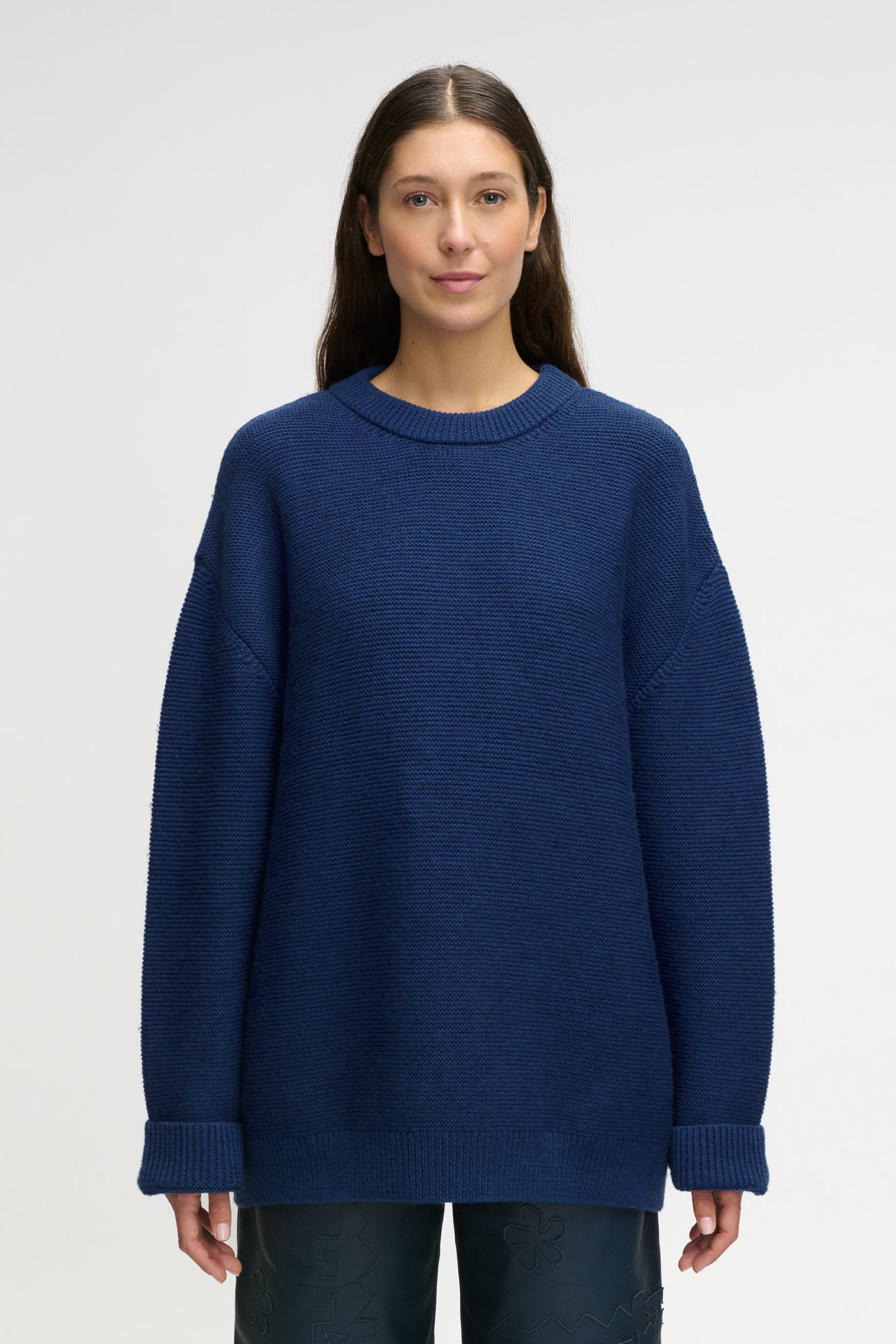 LION KNIT SWEATER BLUE