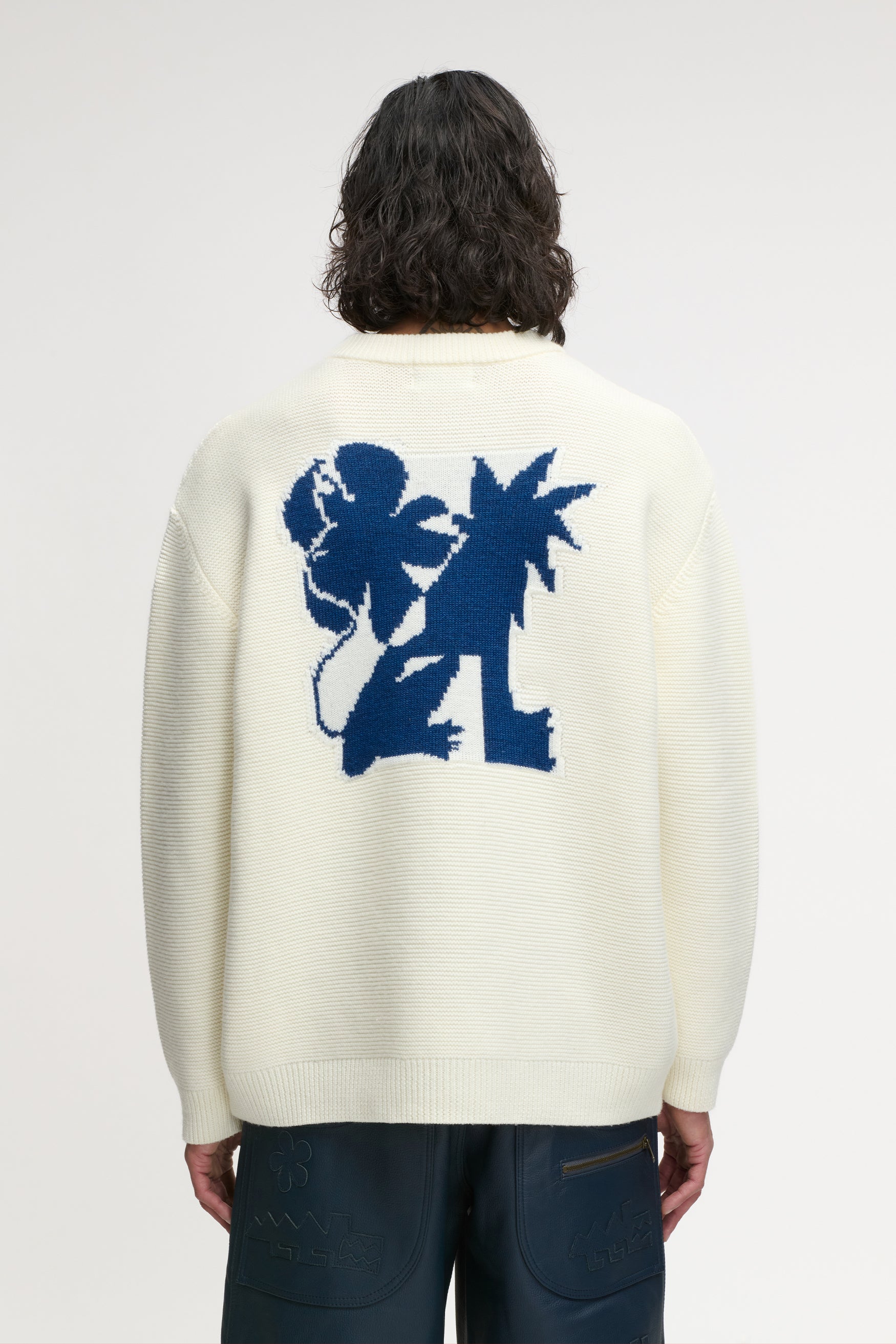 LION KNIT SWEATER CREAM