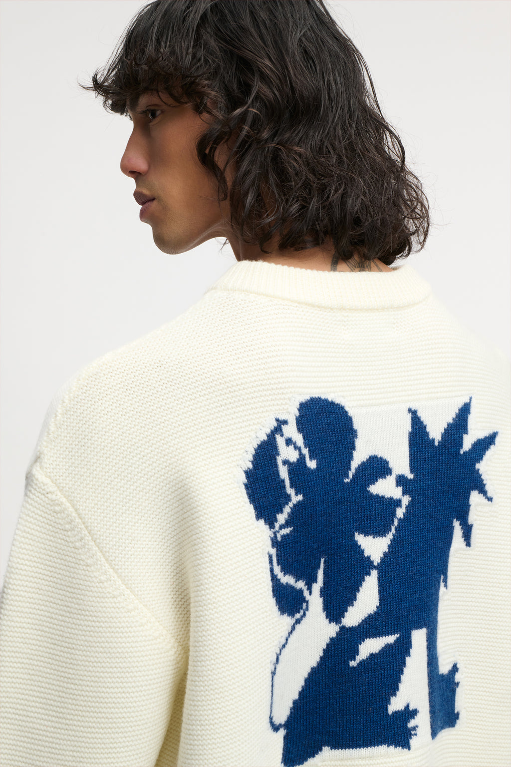 LION KNIT SWEATER CREAM