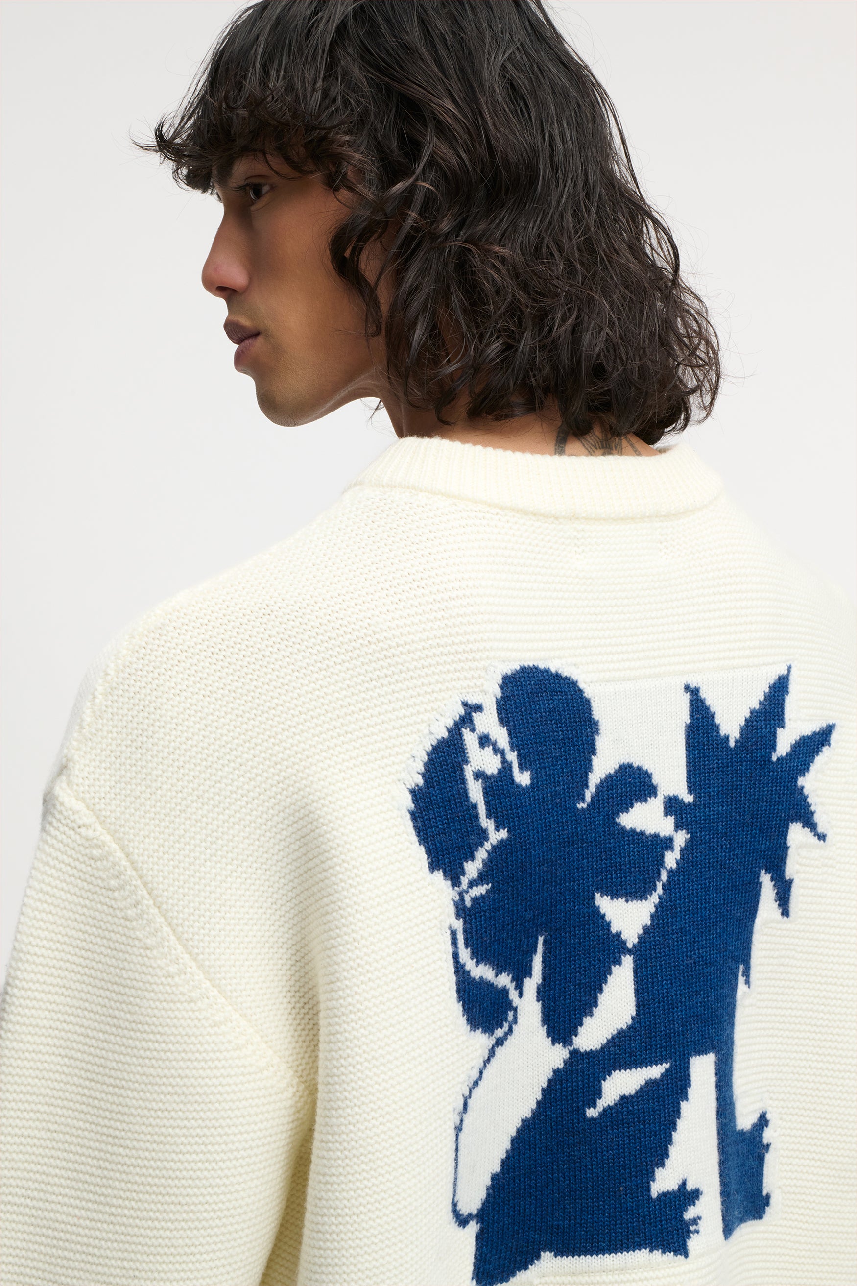 LION KNIT SWEATER CREAM